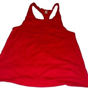 Kavio! Womens Red Racerback Tank Top Large 100% Cotton Made In Vietnam